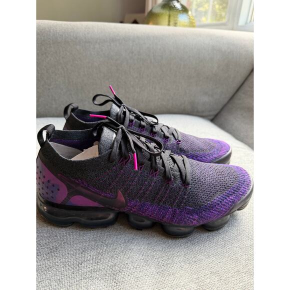 Nike Air VaporMax Flyknit 2 Night Purple Men's 12 Lightweight Running - Picture 1 of 8